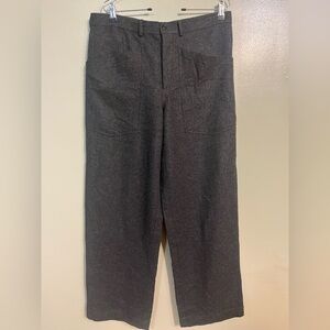 Polo Sport Ralph Lauren Women'ss Wide Leg Baggy Wool Pants Gray Size 14